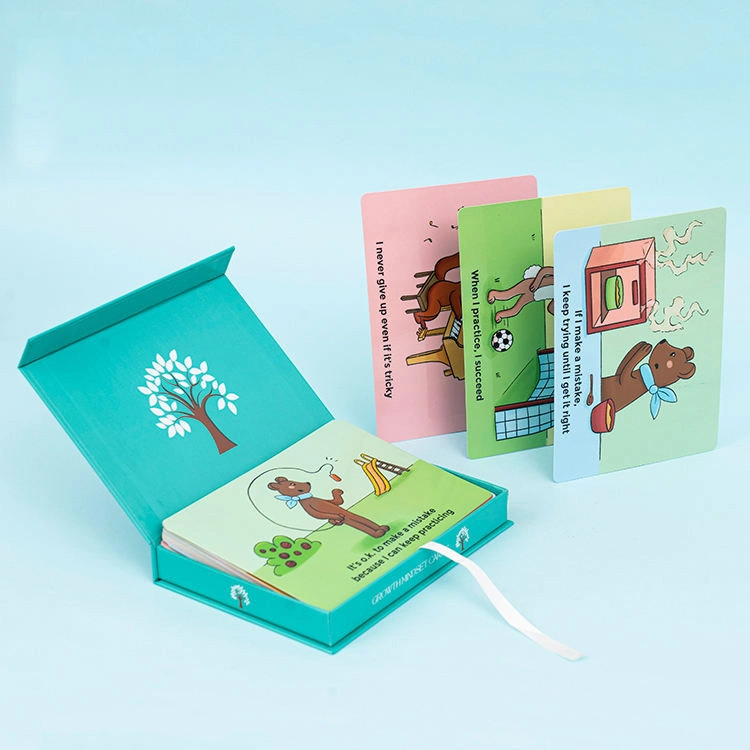 1: Cartas de jogo de embalagens personalizadas jogo de cartas PVC Playing Education Cartão Flash para Crianças
