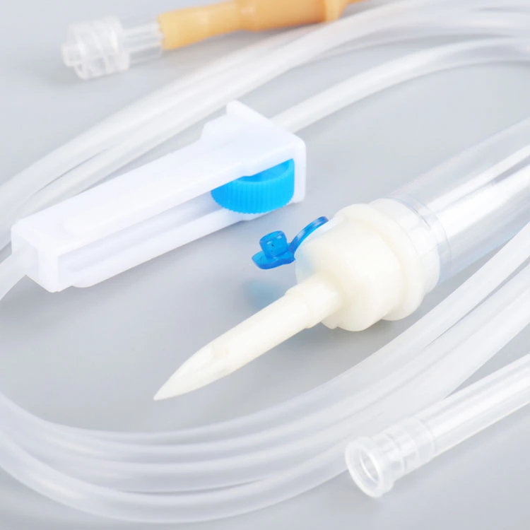 Sterile Disposable Infusion IV Set with Blowing-Model Drip Chamber