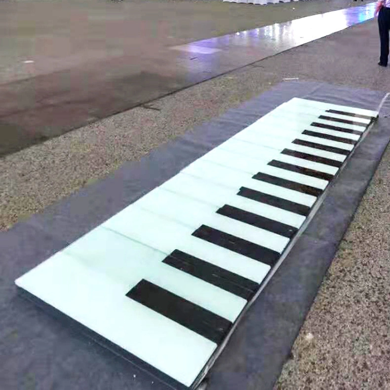 Venda a quente levou Dança Reproduzir música enterrados Piscina rebaixada a Cor RGB Gigante Interativo Piano do Piso