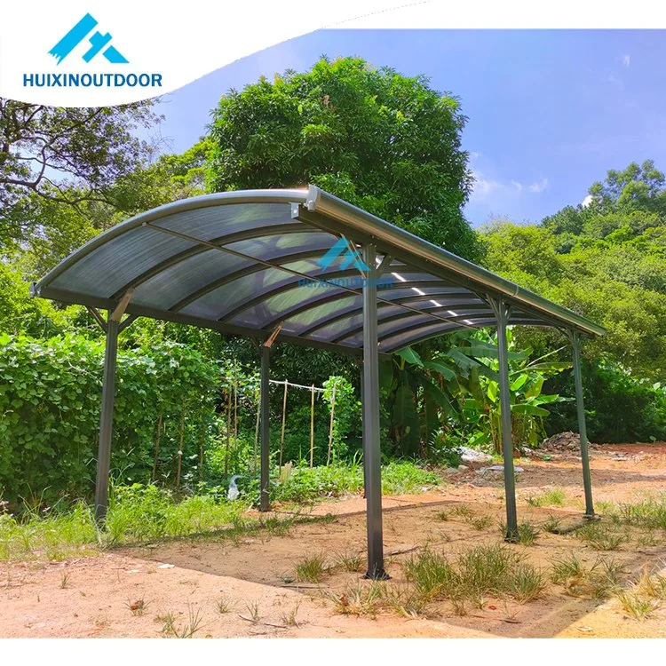 Contrachapable Auto 4X10m resistente al agua Solar policarbonato vidrio techo Carport