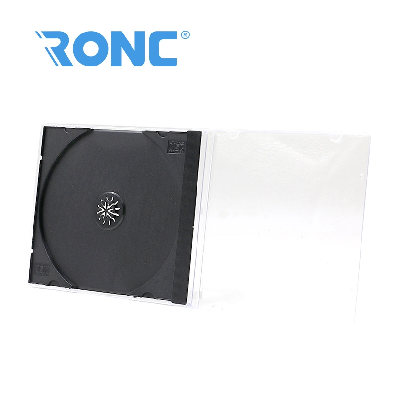 5.2mm 7mm Black Rectangle Single CD DVD Case