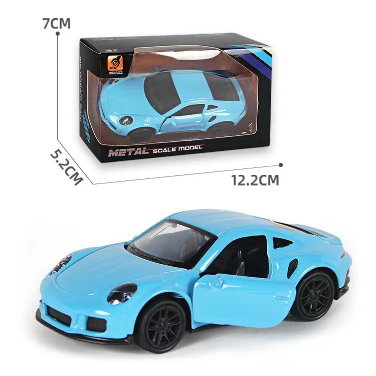 Collection Simulation 1: 43 Die Cast Pull Back Door Open Metal Models Alloy Racing Car Toys with Sound and Lights