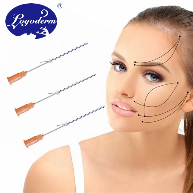 Distributor Wanted 18g 100mm W Blunt Cannula Needle 6D Cog Fios De Pdo Thread Lift for Face Lifting Korea