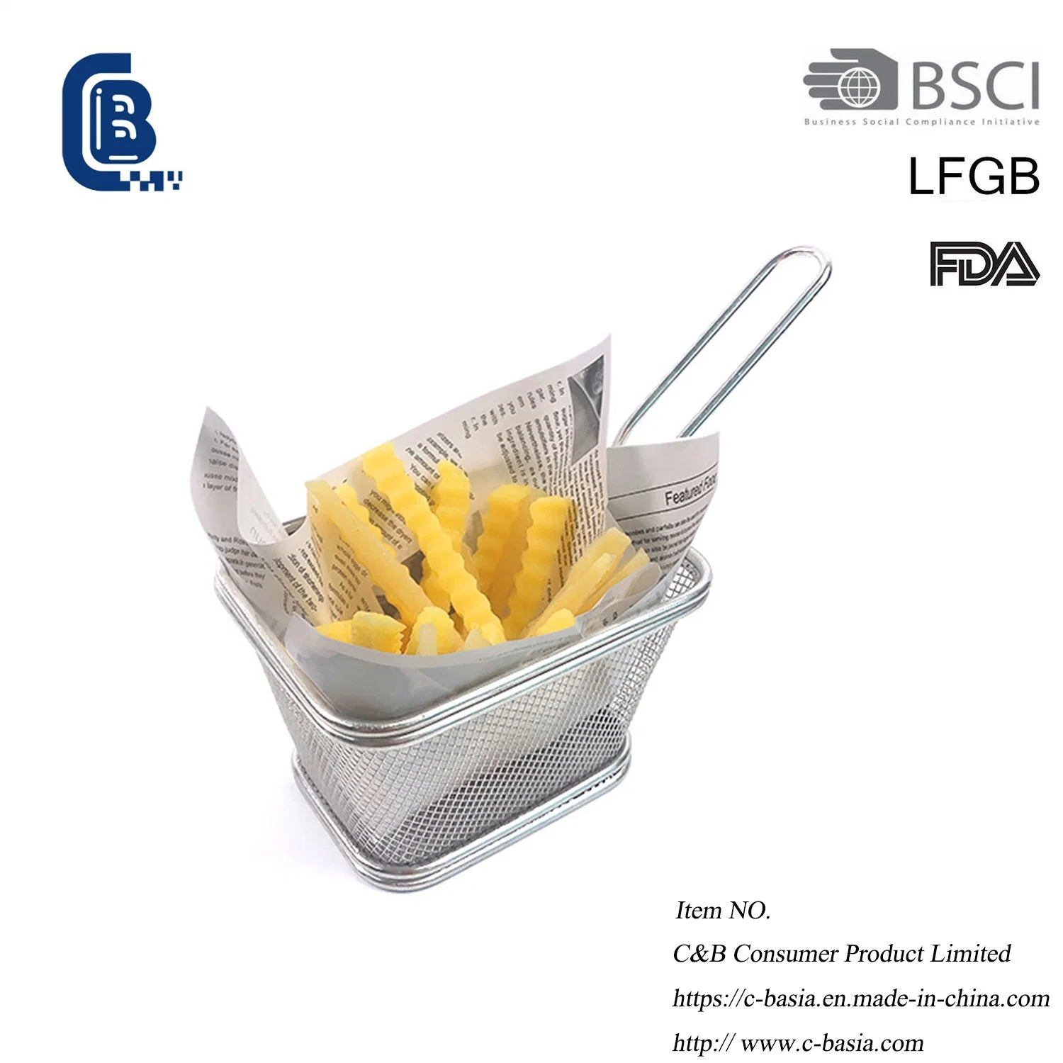 Kitchenware Stainless Steel French Fries Fry Basket Taco Serving Panier Fryer Basket Kitchen Accessories