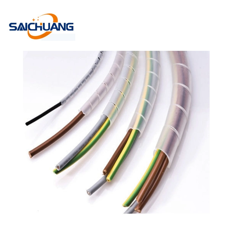 High quality/High cost performance  Manufacturer PE Plastic Spiral Wrapping Band Cable Protective Sleeve Pipe Cable Organizer