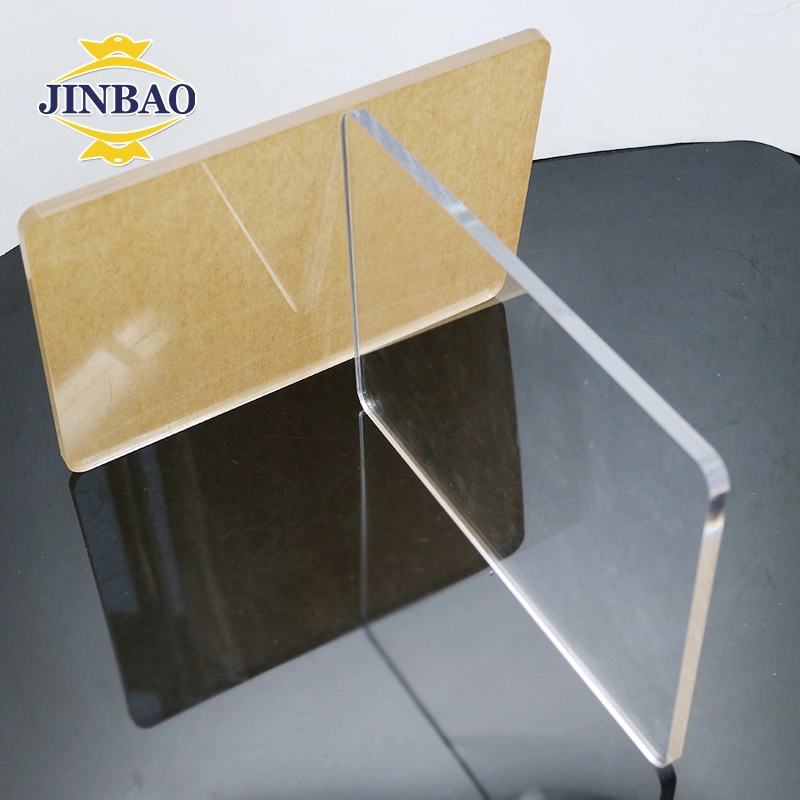 Jinbao impreso azul transparente flexible 4X8 PMMA el tinte negro de la línea de producción Gary brillan en la lámina de acrílico oscuro