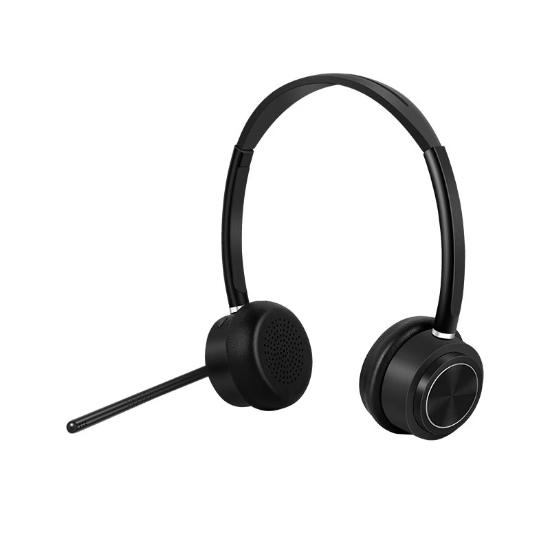 Casque sans fil Bluetooth avec microphone Noise-Cancelling pour centres d'appel VoIP