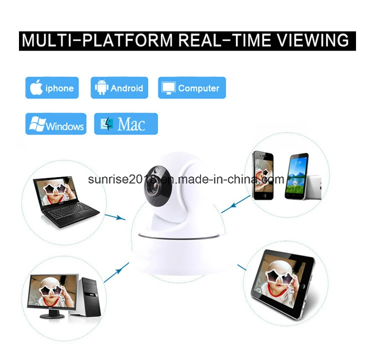 720p HD Indoor IP IR-Cut Surveillance Camera Wi-Fi Dual Audio PTZ Camera