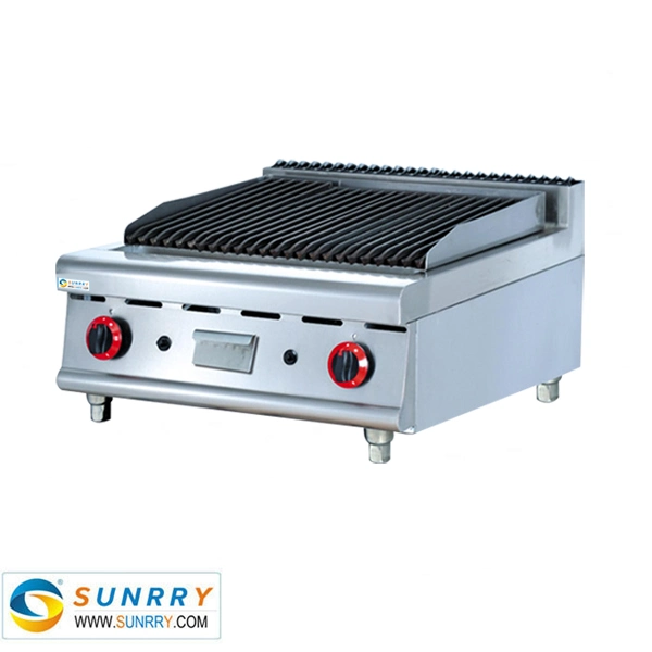 Commercial Counter Top Gas BBQ Lava Rock Grill