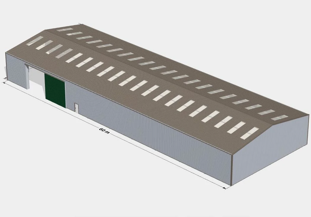 Estrutura de Aço leve Depósito de armazenagem pré-fabricado em Aço metálico