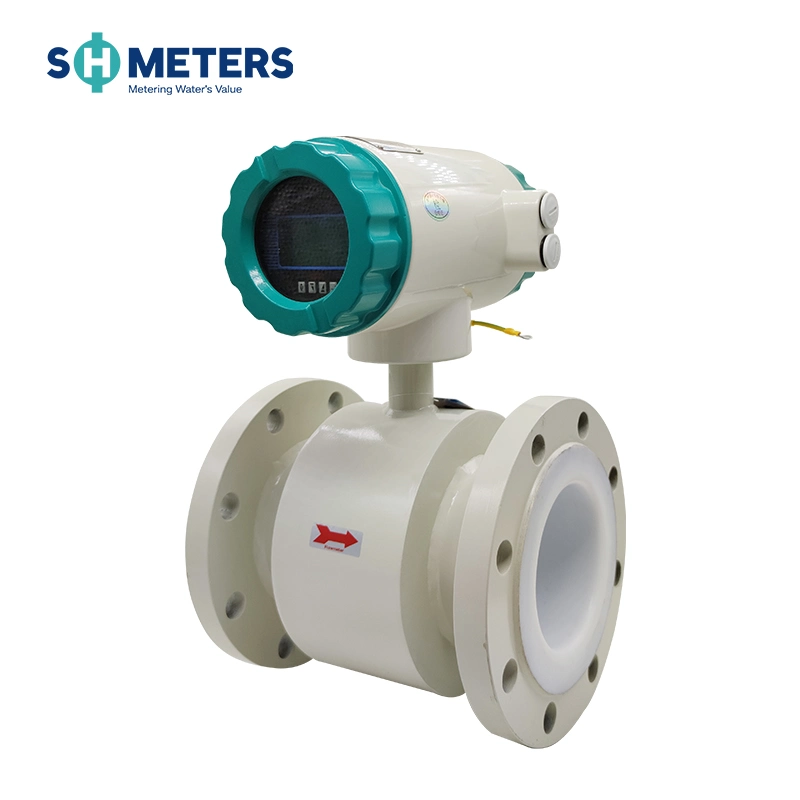 RS485 Smart Food Sewage Pump Test Industrial Type Digital Electromagnetic Water Flowmeter