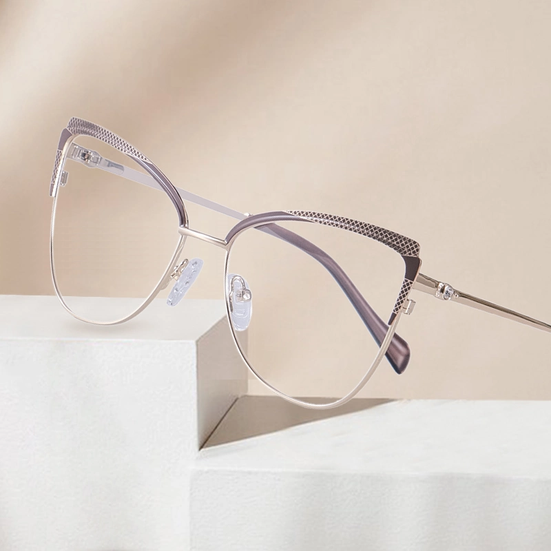 Nice Unisex Blue Light Blocking Cat-Eyed Fashion Metal Optical Frame