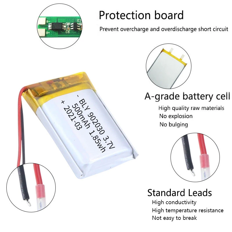 3.7V Lithium Battery Manufacturer 1260110-10000mAh Rechargeable Battery Wholesale/Supplier Lithium Polymer Batter Capacity