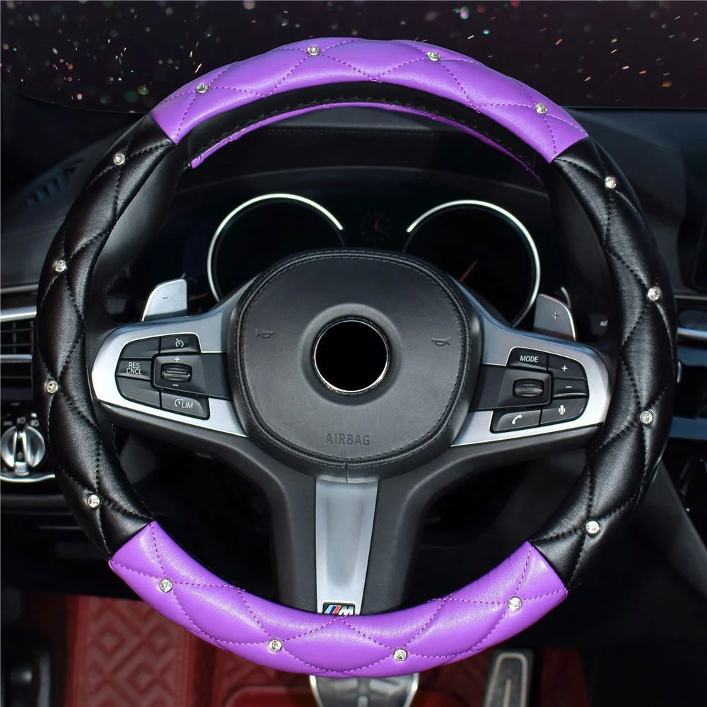 Diamond Heated Wireless Warm for Trucks Machine Sew E90 Disposable Truck Accessories Suede Plastic Car Steering Wheel Cover