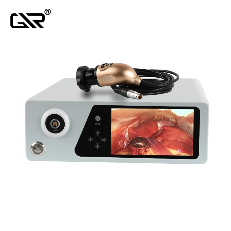 Unidad portátil de cámaras endoscópicas médicas con otro instrumento veterinario