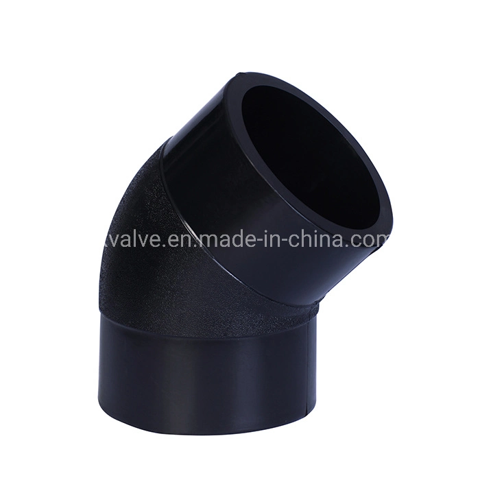 HDPE 90deg Elbow Socket Pipe Fitting for Water, Oil, Gas