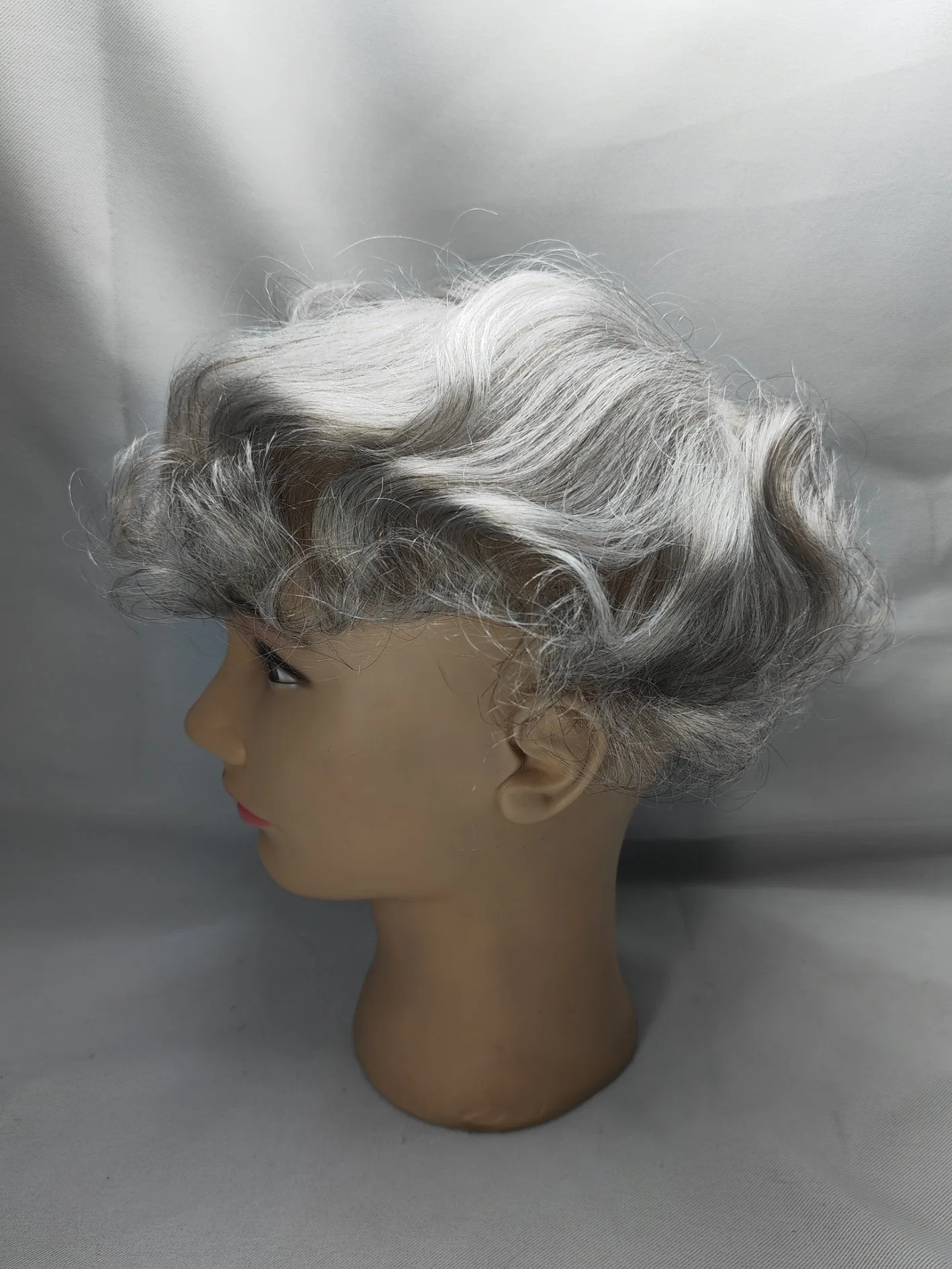 Best-Ventilated Bleached Knots Full Swiss Lace Human Hair Toupee