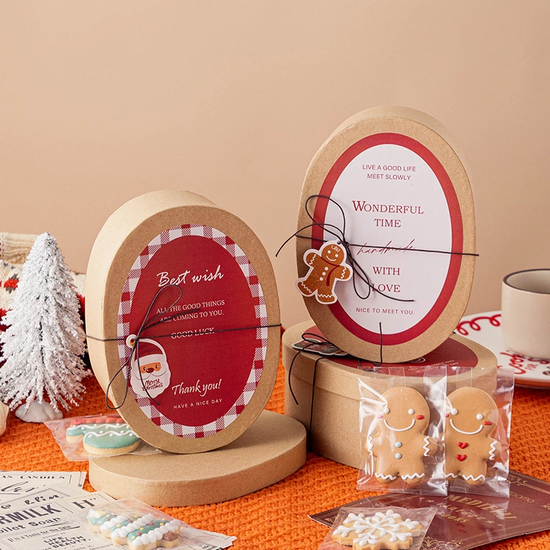 Año Nuevo decoración de Navidad Caja de Candy almacenamiento personalizado de regalo Kraft Cajas de papel