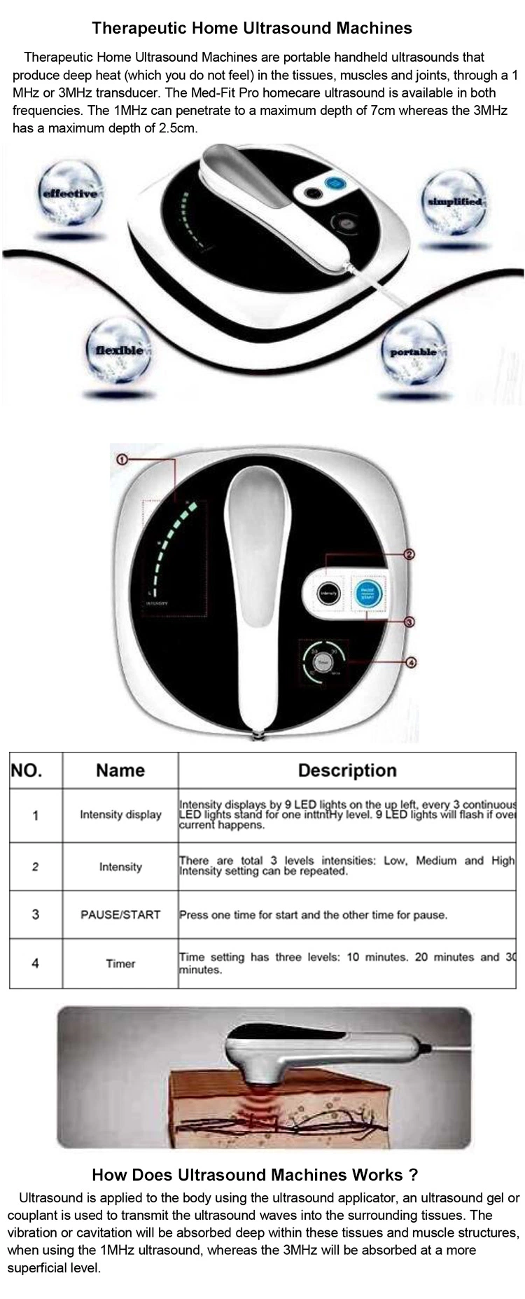 Physical Therapy Equipments Medical Shock Wave Ultrasound Therapy Machine