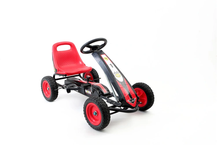 Four Wheel Pedal Go Kart with Rubber Wheel