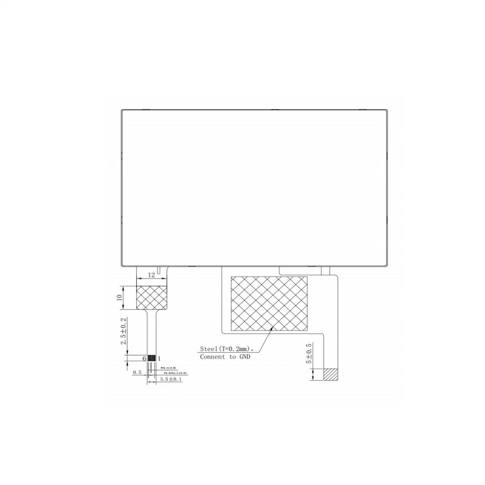 Alta calidad de una amplia pantalla táctil de 4.3" de la temperatura de 480X272 de resolución TFT pantalla táctil capacitiva