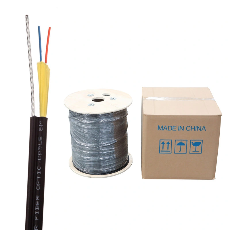 1 Core Fiber Optic Equipment Slef-Supported Tight Buffer Round Drop Cable for FTTH Optic Fiber Cable