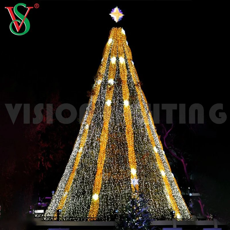 Customized Christmas Cone Tree Motif Light with LED Rope Lights