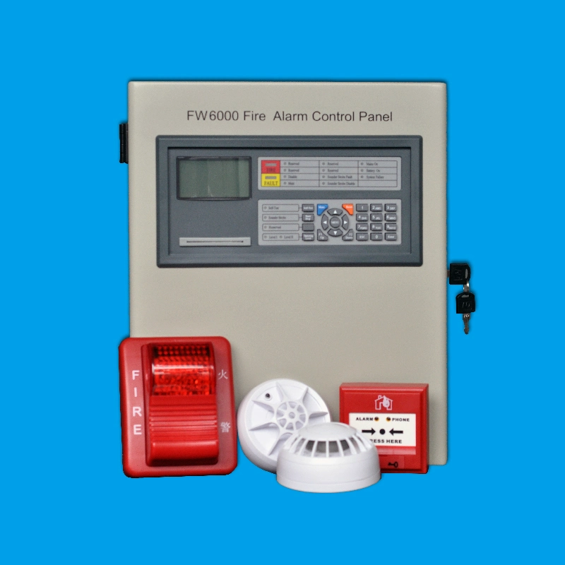 Power Supply Backup Analog Intelligent Addressable Fire Alarm Control Host Panel System