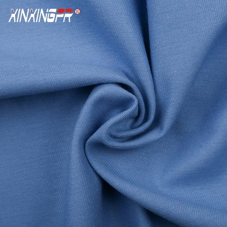 En11611 Certificate 310gram 100% Cotton Fire Proof Satin Textile Fabric for Safety Workwear