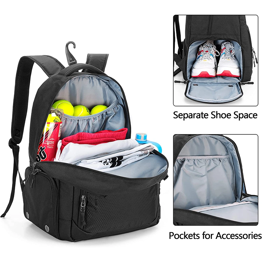 Tennis Bag for Men/Women to Hold 2 Rackets, Tennis Backpack with Separate Shoe Space for Tennis Sports Bag