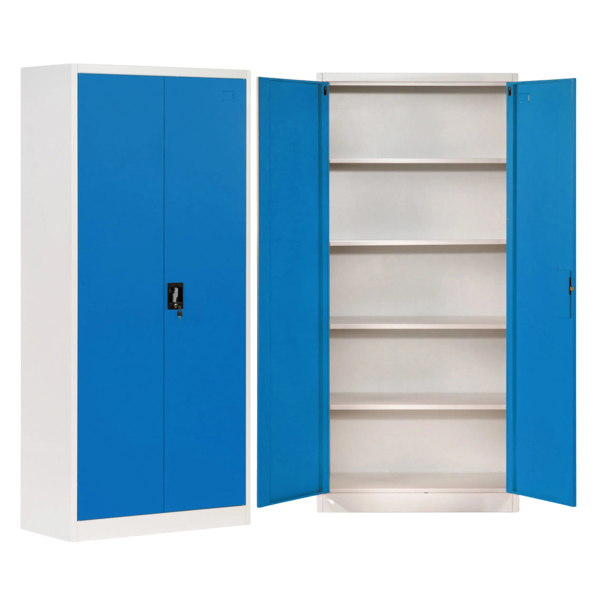 Modern 2 Door Lockable Office Steel Cabinet Metal Warehouse Storage Cabinet