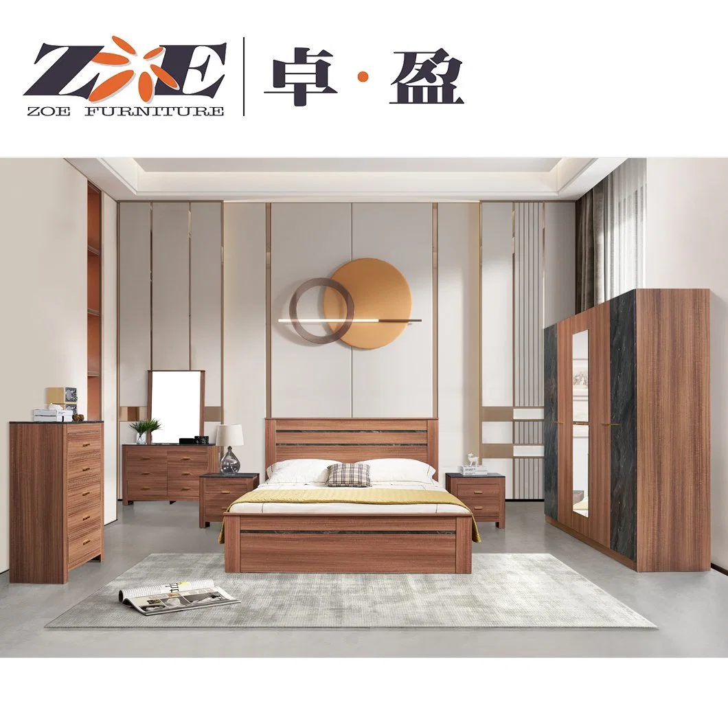 Modern Wooden Chinese High Class Big Size Bedroom Furniture Set