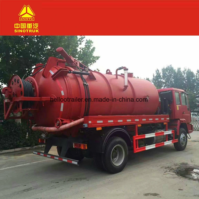 High Pressure Cleaning 4X2 Sewage Suction Tanker Truck