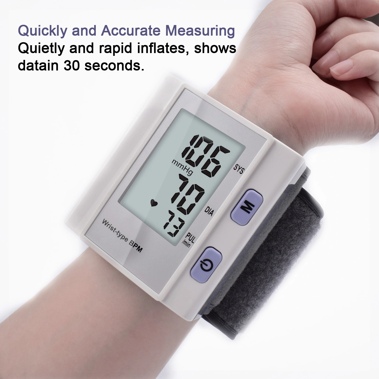 Wrist Electronic Sphygmomanometer Intelligent Measuring Instrument Voice Broadcast HD Large Screen