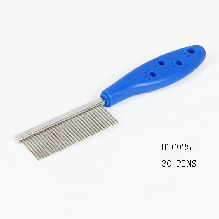 Double Faced Comb Long Hair Brush Plastic Handle Puppy Massage Bath Brush Multifunction Pet Grooming Tool