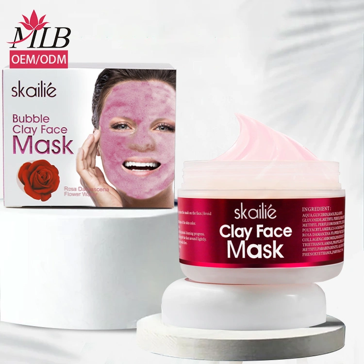 Face Deep Cleansing Australian Pink Clay Mud Mask Bubble SPA Mask Brightening Facial Collagen Bubble Mask Red Clay for Facial