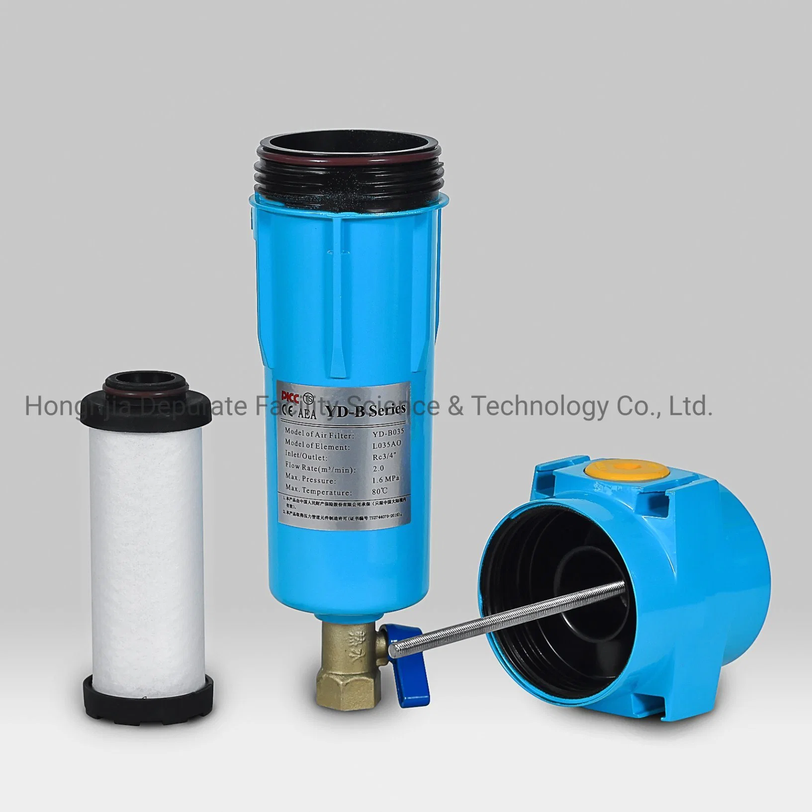 RC1'' Air Compressor 4.8m3/Min Compressed Air Filter for Air Dryer Yd-B080