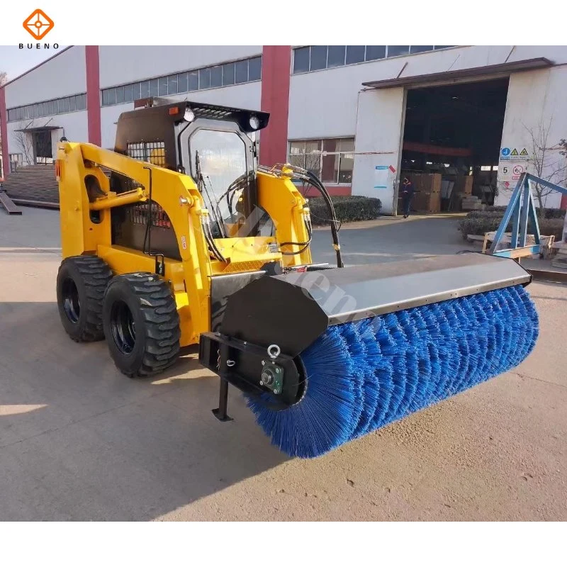 Bueno Most Powerful Skid Steer 60HP Mini Skid Steer Skid Steer Loader Skid Steer Track Loader with Stump Bucket, Trencher, Landscape Rake, Stone Screen Machine