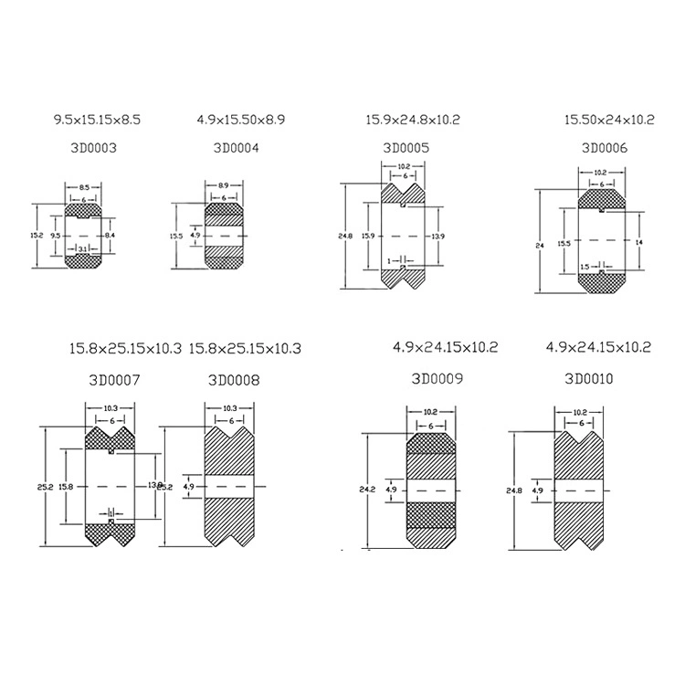 Factory Bearing Injection Molding 3D Printer Accessories Pulley D-Type 625zz POM V-Wheel Engraving Machine