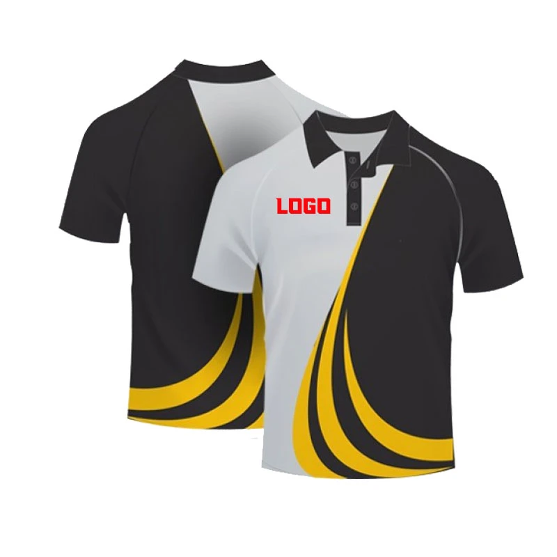 Custom Striped Wholesale Sublimated Polo Shirts for Golf Sports