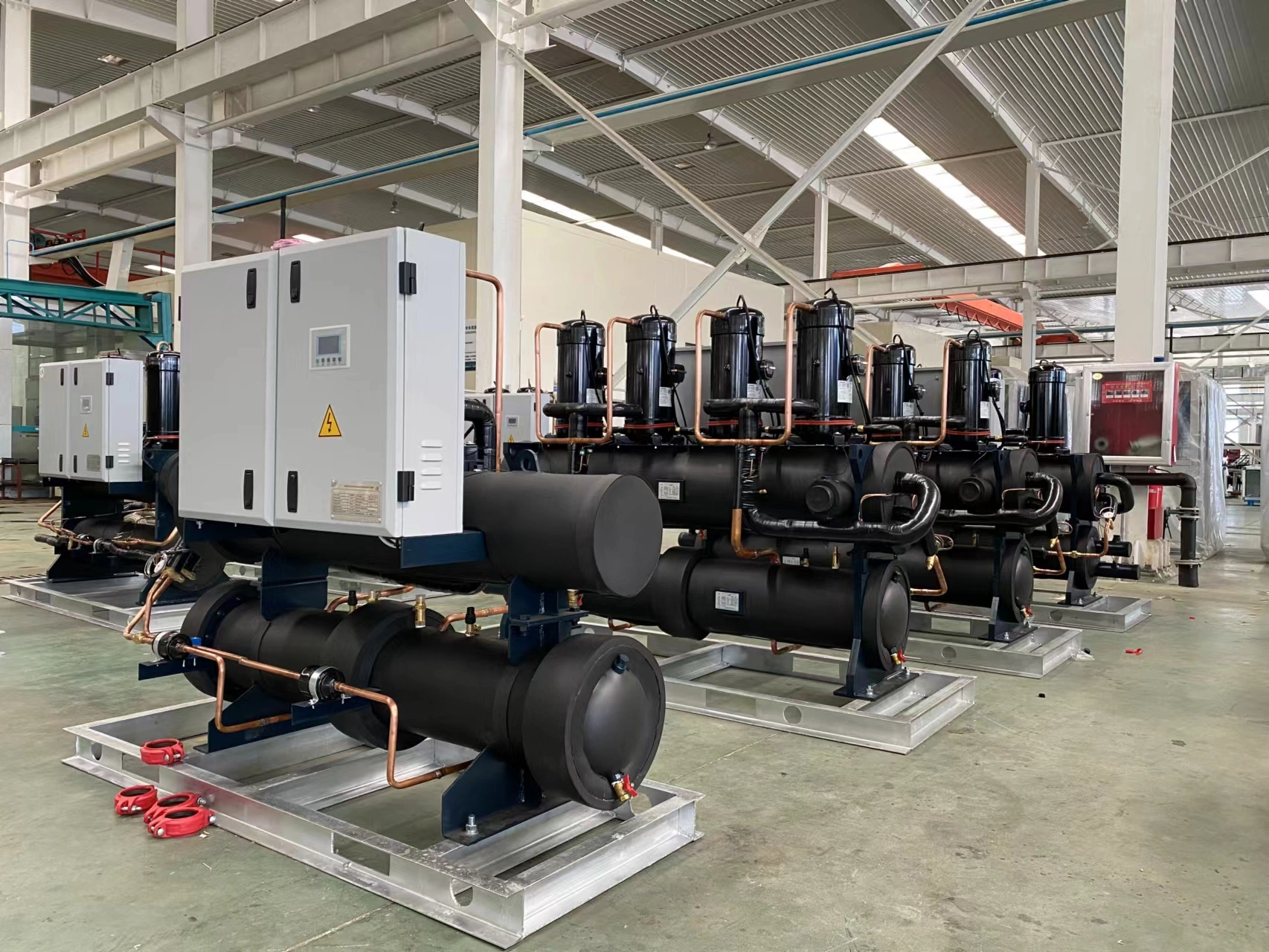 Água Industrial Chiller resfriado com compressores de deslocamento