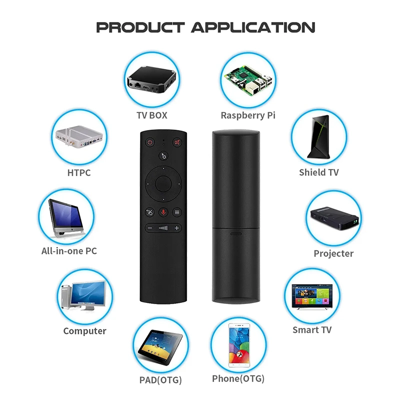 2.4G Wireless 6-Axis Gyroscope Wireless IR Gyroscope Android TV Box Max Plus Voice Control Universal Remote Air Mous