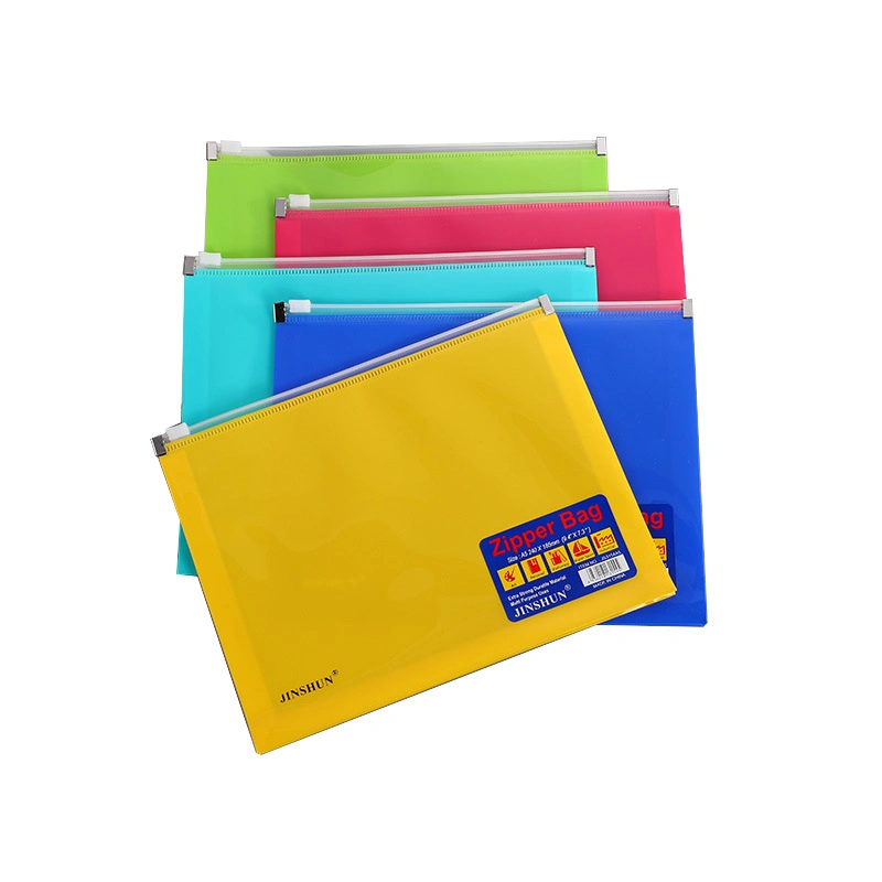 Promotional Colour PVC Stationery Bag Square Zipper Pocket with Custom Size