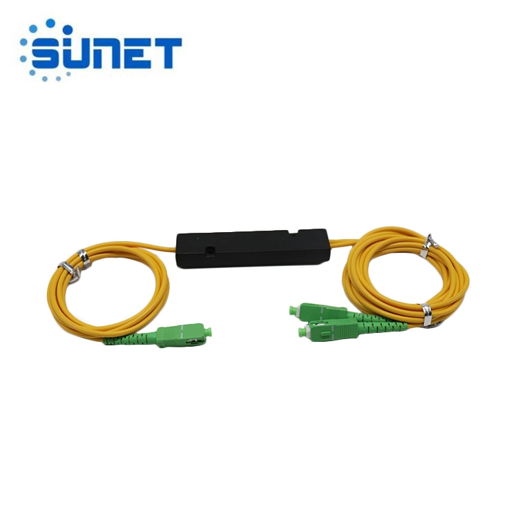 Fbt Sc APC 1X2 Splitter de fibra óptica acoplador con el conector