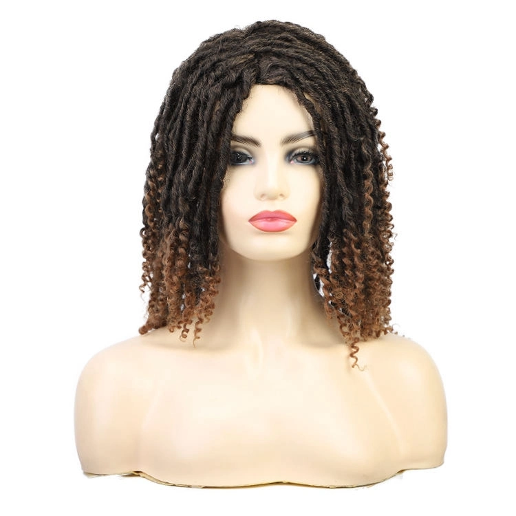 Turban Braided Twist Dreadlock Wig Curl Synthetic Party Cosplay Half Wigs