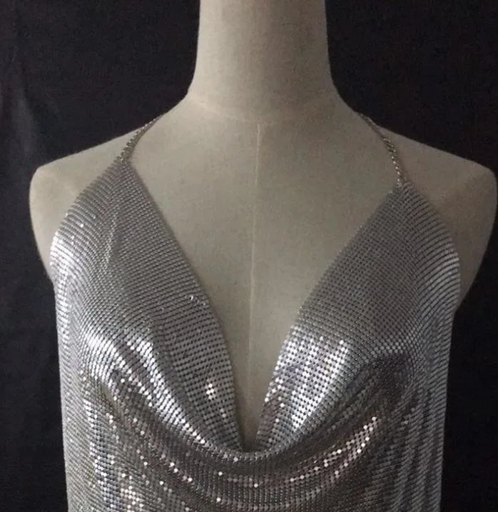 Chain Mail Metallic Sequin Cloth