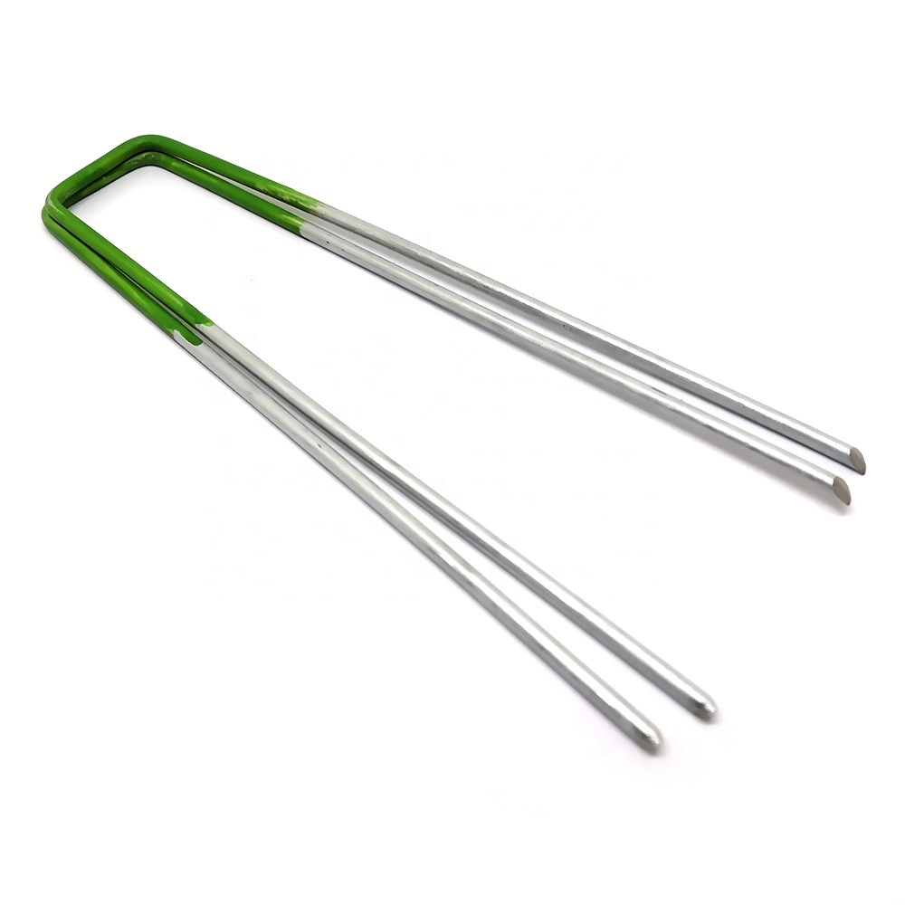 Hot Dipped Galvanized 6 Inch U Shaped Garden SOD Staple