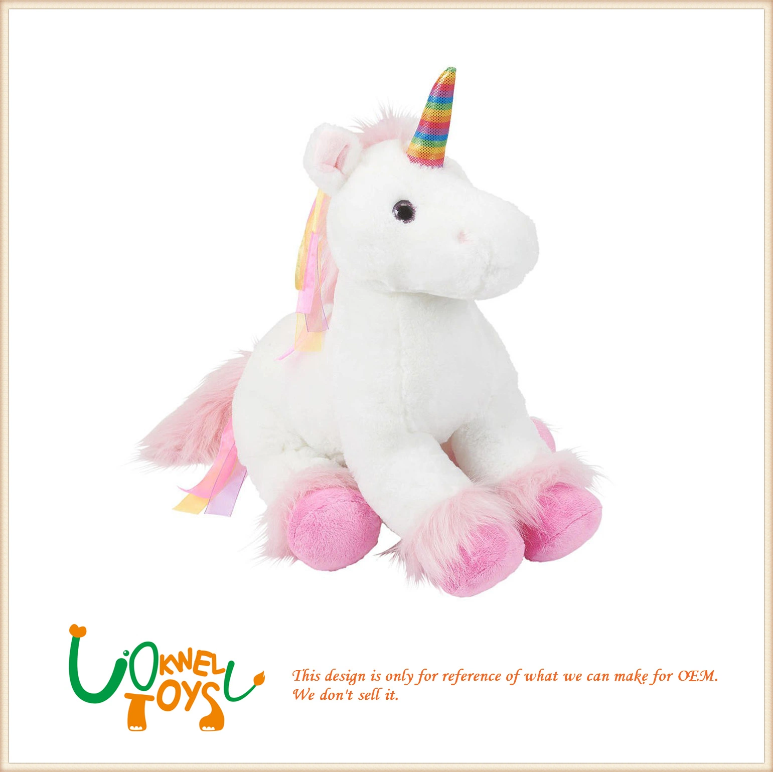 Nouveau design animal Unicorn un jouet en peluche Kawaii Unicorn farcies personnalisé