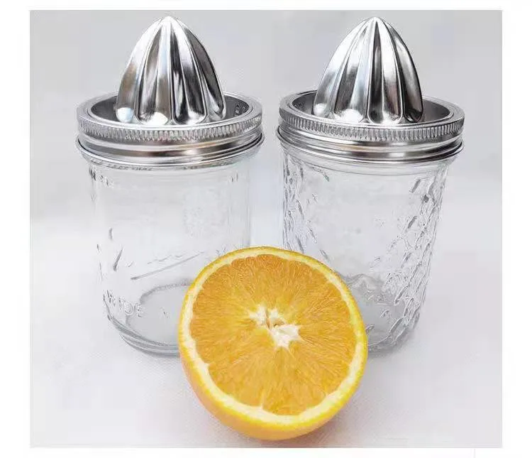 86mm Mason Jar Juice Lid Stainless Steel Lemon Juicer Manual Citrus Juicer