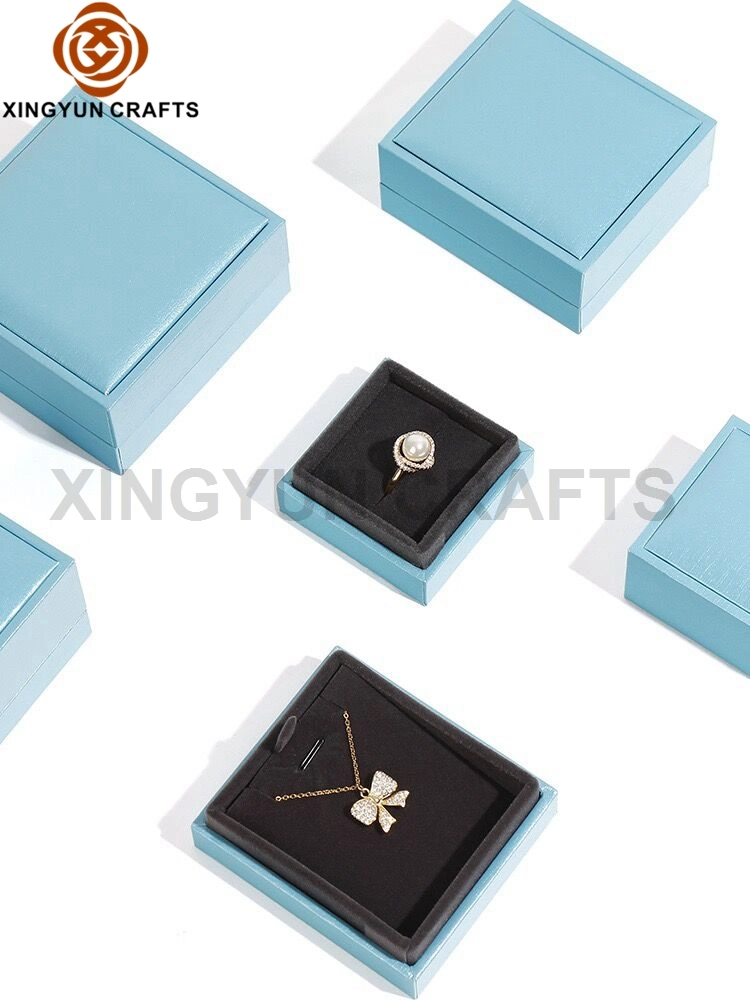 Champagne Leather Jewelry Display Package Set Customized Small Jewel Gift Packing Storage Case Plastic Watch Bracelet Box